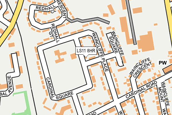 LS11 8HR map - OS OpenMap – Local (Ordnance Survey)
