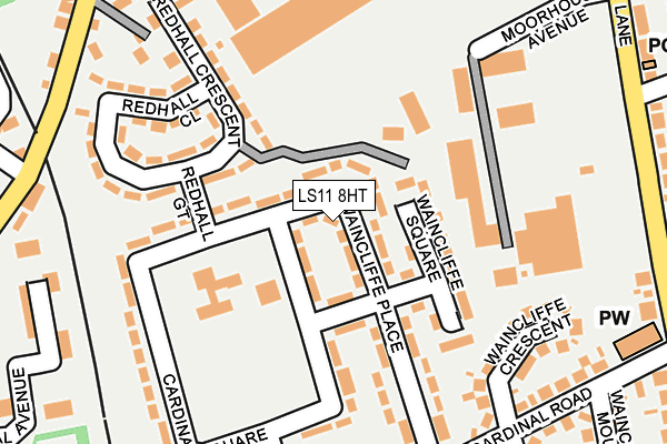 LS11 8HT map - OS OpenMap – Local (Ordnance Survey)