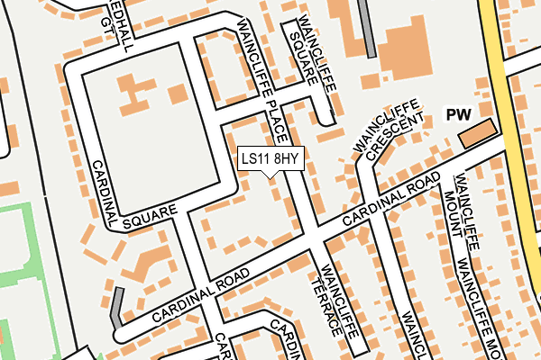 LS11 8HY map - OS OpenMap – Local (Ordnance Survey)