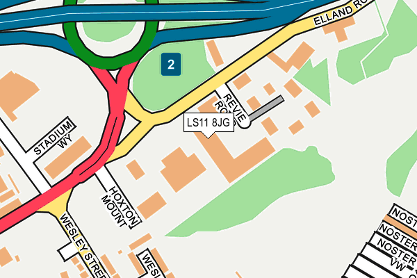 LS11 8JG map - OS OpenMap – Local (Ordnance Survey)