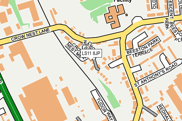 LS11 8JP map - OS OpenMap – Local (Ordnance Survey)