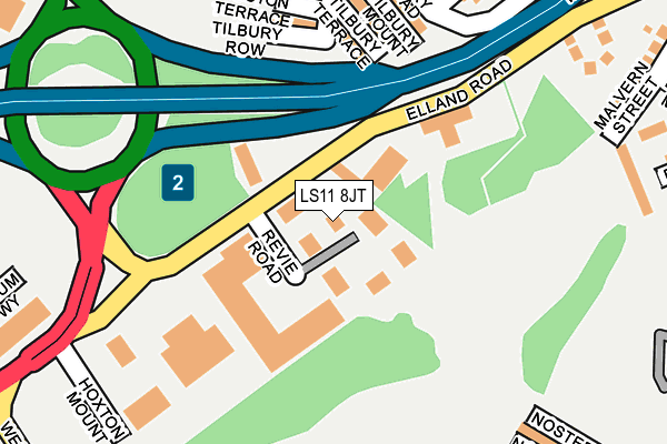 LS11 8JT map - OS OpenMap – Local (Ordnance Survey)