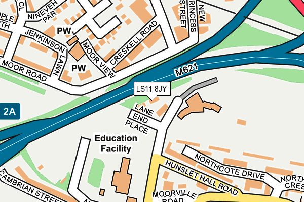 LS11 8JY map - OS OpenMap – Local (Ordnance Survey)