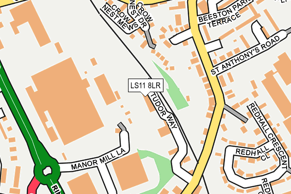 LS11 8LR map - OS OpenMap – Local (Ordnance Survey)