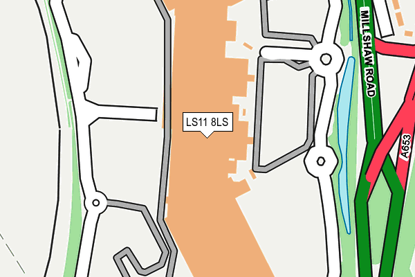 LS11 8LS map - OS OpenMap – Local (Ordnance Survey)