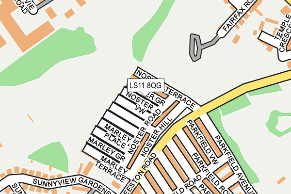 LS11 8QG map - OS OpenMap – Local (Ordnance Survey)