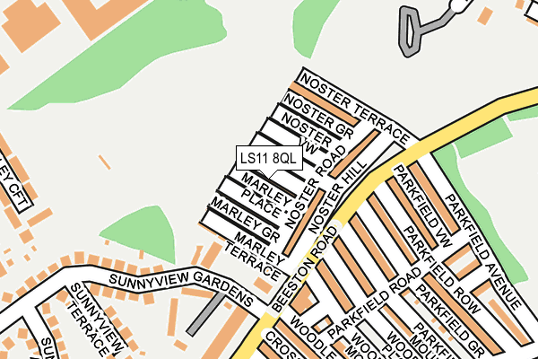 LS11 8QL map - OS OpenMap – Local (Ordnance Survey)