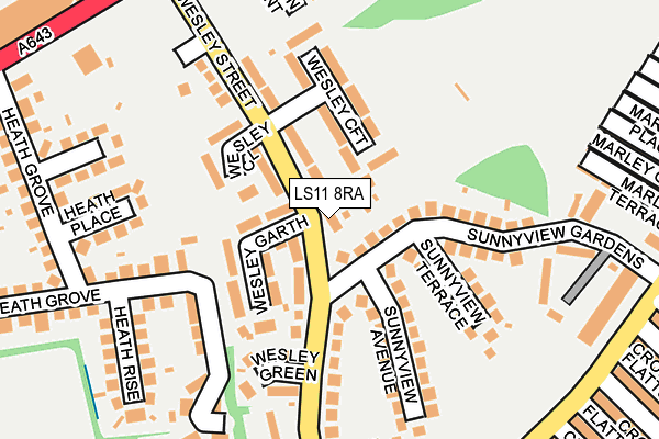 LS11 8RA map - OS OpenMap – Local (Ordnance Survey)
