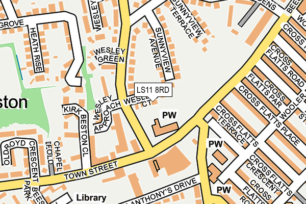 LS11 8RD map - OS OpenMap – Local (Ordnance Survey)