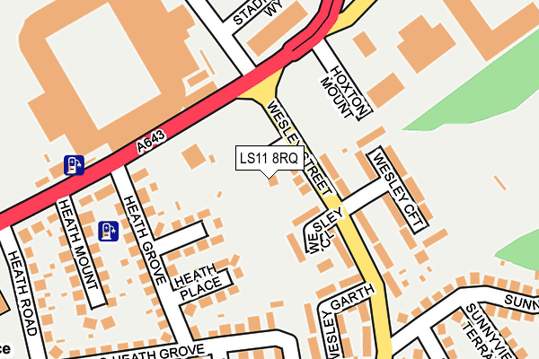 LS11 8RQ map - OS OpenMap – Local (Ordnance Survey)