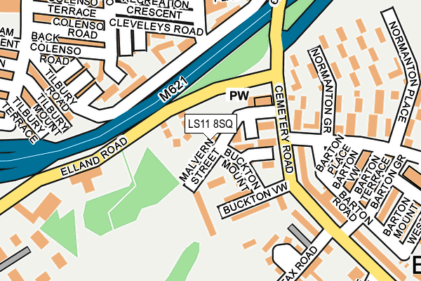 LS11 8SQ map - OS OpenMap – Local (Ordnance Survey)