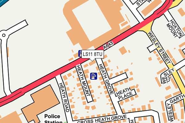 LS11 8TU map - OS OpenMap – Local (Ordnance Survey)