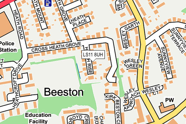 LS11 8UH map - OS OpenMap – Local (Ordnance Survey)