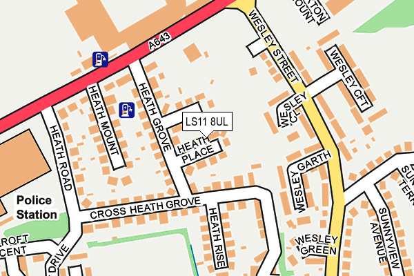 LS11 8UL map - OS OpenMap – Local (Ordnance Survey)