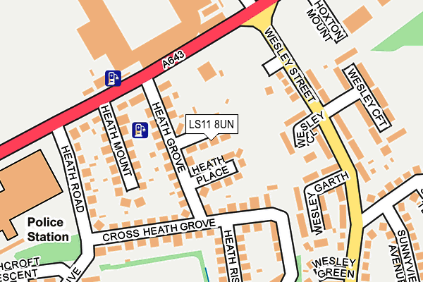 LS11 8UN map - OS OpenMap – Local (Ordnance Survey)