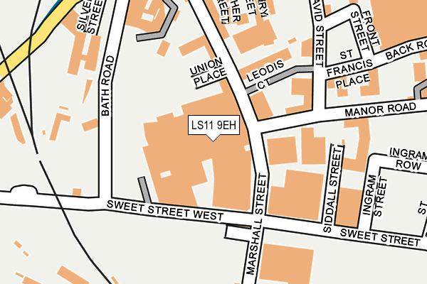 LS11 9EH map - OS OpenMap – Local (Ordnance Survey)