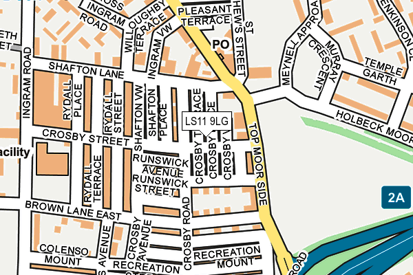 LS11 9LG map - OS OpenMap – Local (Ordnance Survey)