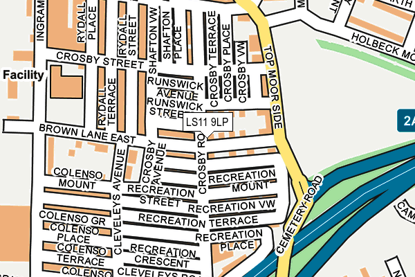 LS11 9LP map - OS OpenMap – Local (Ordnance Survey)