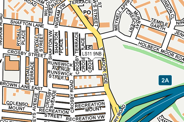 LS11 9NB map - OS OpenMap – Local (Ordnance Survey)