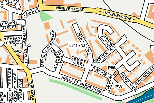 LS11 9NJ map - OS OpenMap – Local (Ordnance Survey)