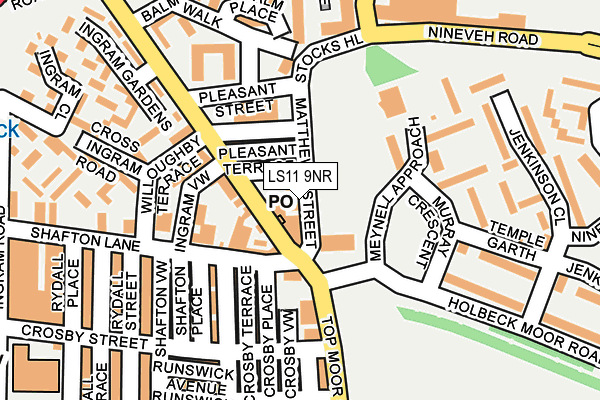LS11 9NR map - OS OpenMap – Local (Ordnance Survey)