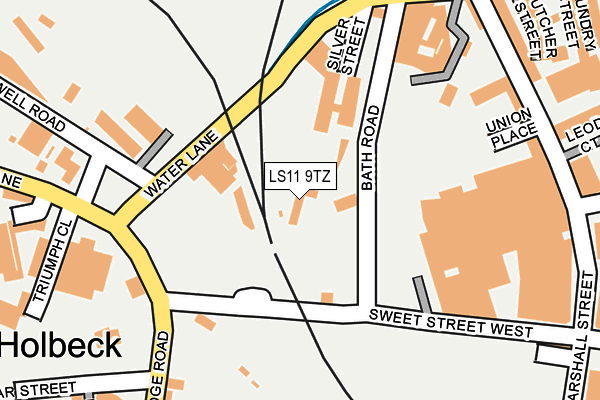 LS11 9TZ map - OS OpenMap – Local (Ordnance Survey)