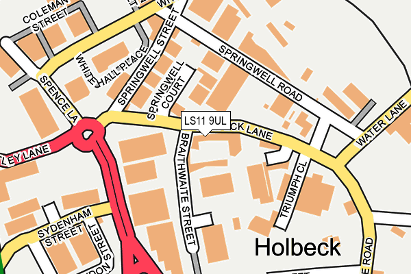 LS11 9UL map - OS OpenMap – Local (Ordnance Survey)