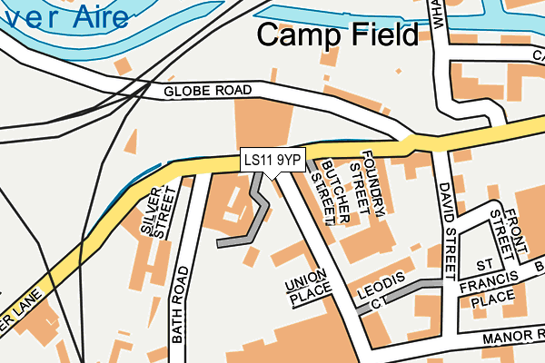 LS11 9YP map - OS OpenMap – Local (Ordnance Survey)