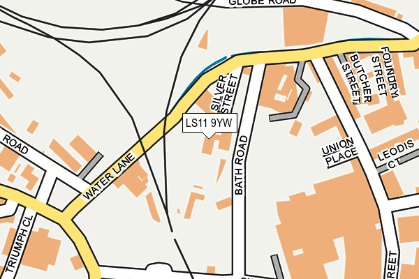 LS11 9YW map - OS OpenMap – Local (Ordnance Survey)