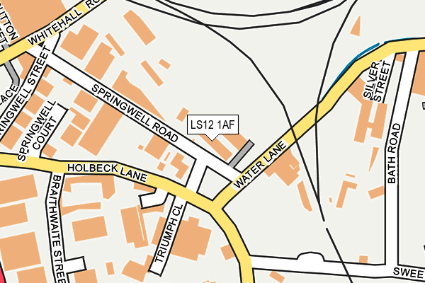 LS12 1AF map - OS OpenMap – Local (Ordnance Survey)