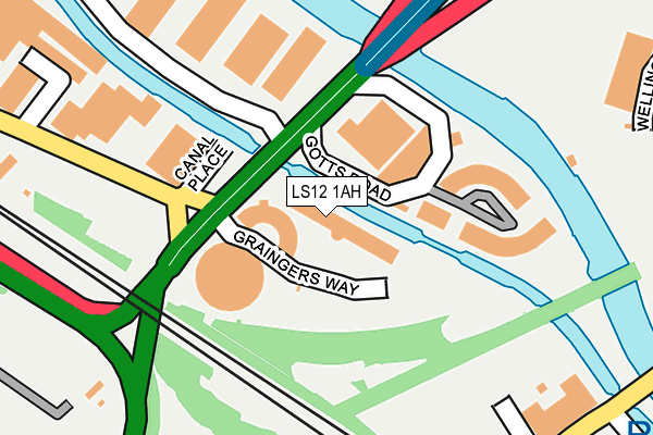 LS12 1AH map - OS OpenMap – Local (Ordnance Survey)
