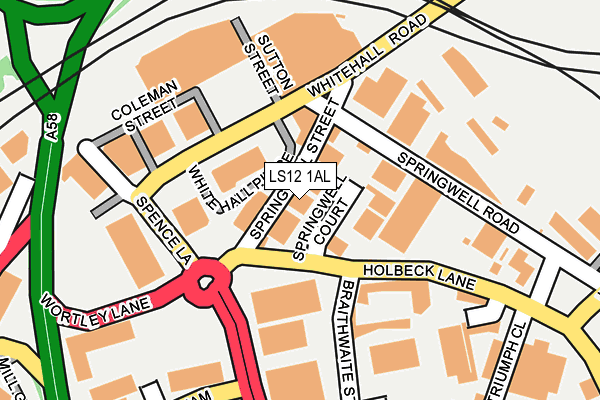 LS12 1AL map - OS OpenMap – Local (Ordnance Survey)