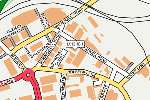 LS12 1BH map - OS OpenMap – Local (Ordnance Survey)