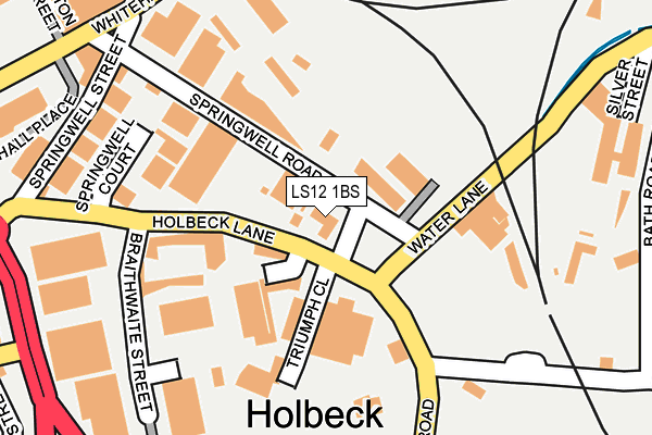 LS12 1BS map - OS OpenMap – Local (Ordnance Survey)
