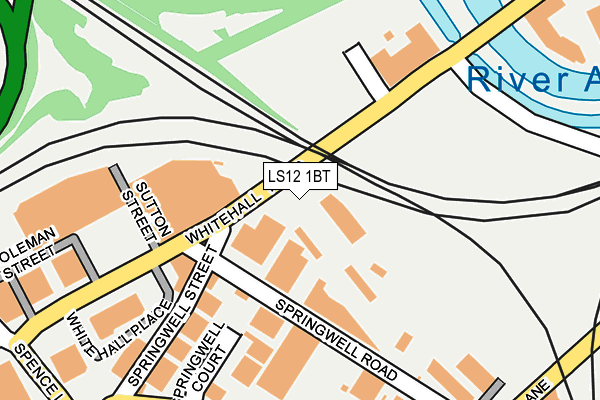 LS12 1BT map - OS OpenMap – Local (Ordnance Survey)