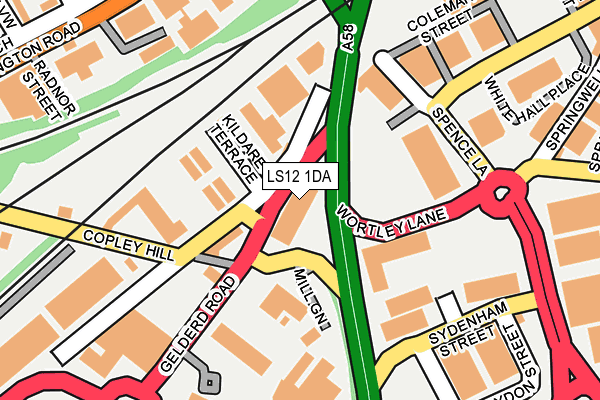 LS12 1DA map - OS OpenMap – Local (Ordnance Survey)