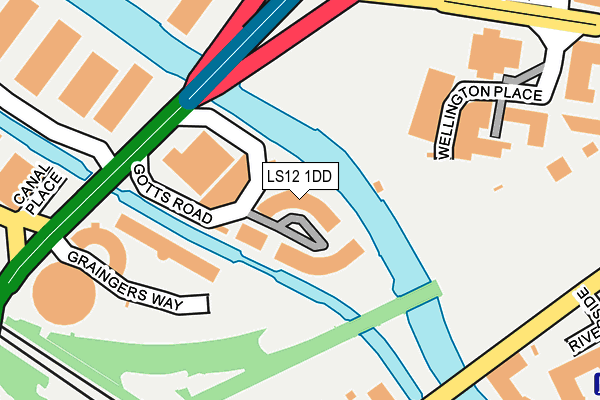 LS12 1DD map - OS OpenMap – Local (Ordnance Survey)