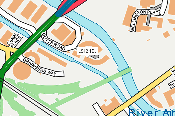 LS12 1DJ map - OS OpenMap – Local (Ordnance Survey)
