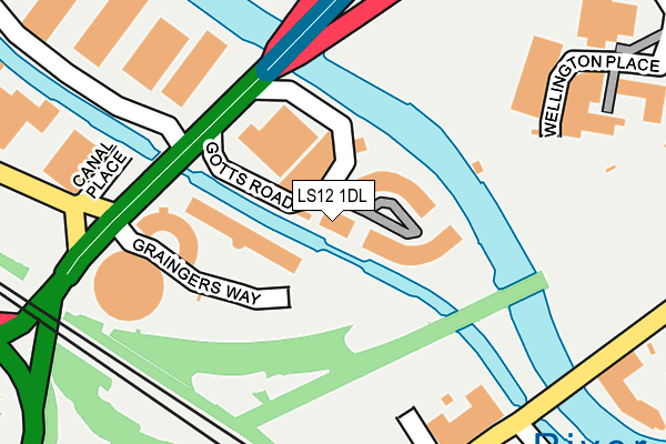 LS12 1DL map - OS OpenMap – Local (Ordnance Survey)