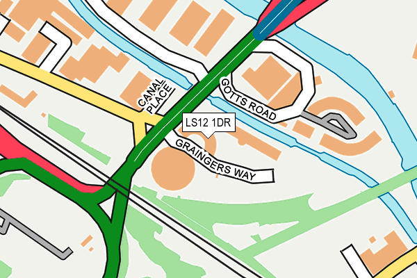 LS12 1DR map - OS OpenMap – Local (Ordnance Survey)