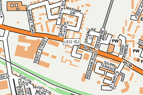 LS12 1EJ map - OS OpenMap – Local (Ordnance Survey)