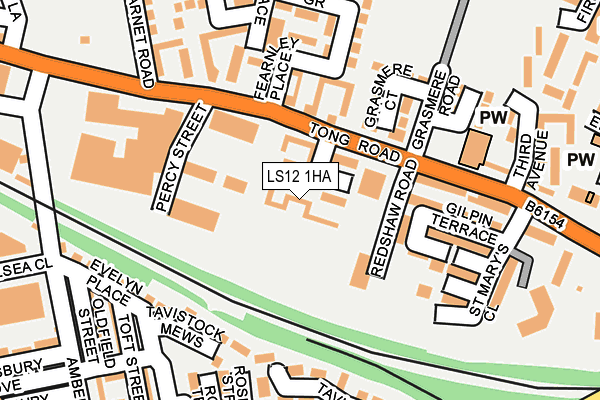 LS12 1HA map - OS OpenMap – Local (Ordnance Survey)