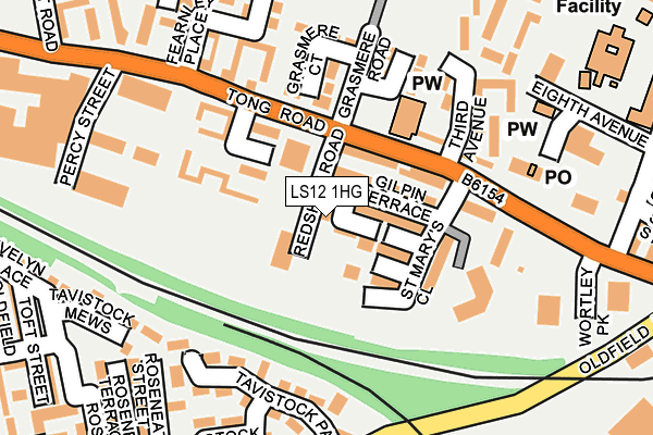 LS12 1HG map - OS OpenMap – Local (Ordnance Survey)