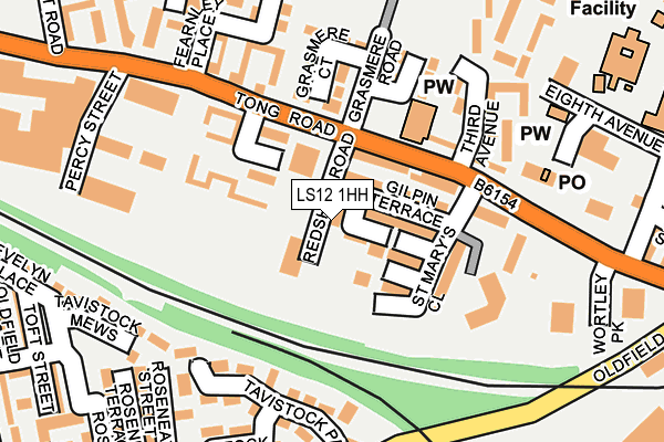 LS12 1HH map - OS OpenMap – Local (Ordnance Survey)