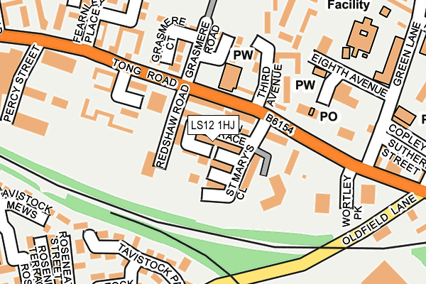 LS12 1HJ map - OS OpenMap – Local (Ordnance Survey)