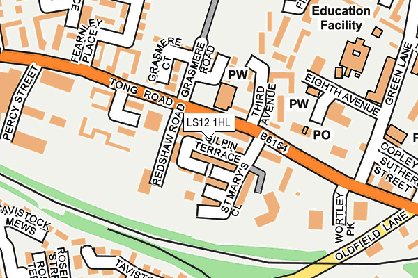 LS12 1HL map - OS OpenMap – Local (Ordnance Survey)
