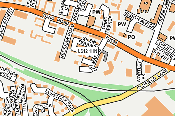 LS12 1HN map - OS OpenMap – Local (Ordnance Survey)