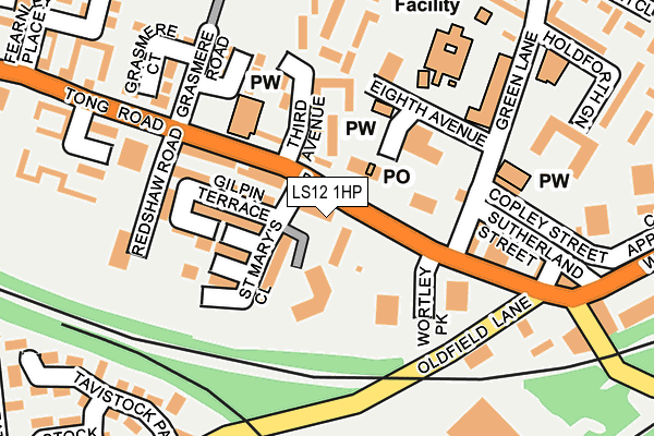 LS12 1HP map - OS OpenMap – Local (Ordnance Survey)