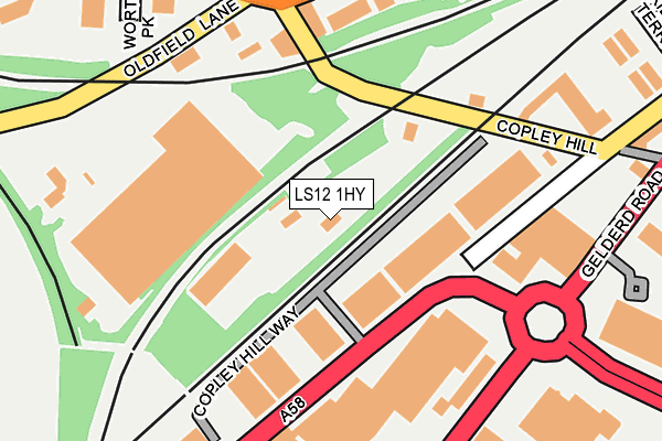 LS12 1HY map - OS OpenMap – Local (Ordnance Survey)