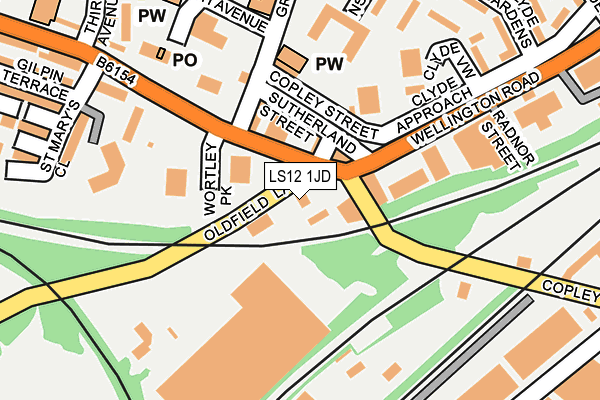 LS12 1JD map - OS OpenMap – Local (Ordnance Survey)